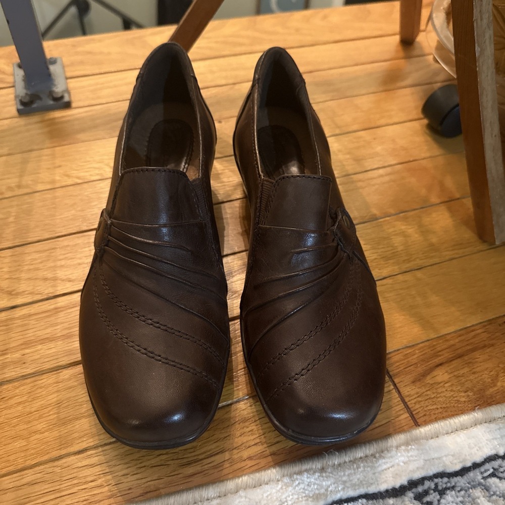 Earth Orginal Cushioned Brown Slip On Loafers Shoes Sz 10